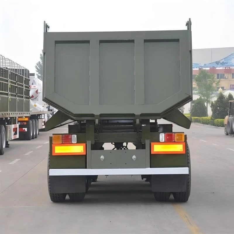 China Customized 3 Axes Hydraulic Rear Tipper Dump Trailer Manufacturers Suppliers Factory