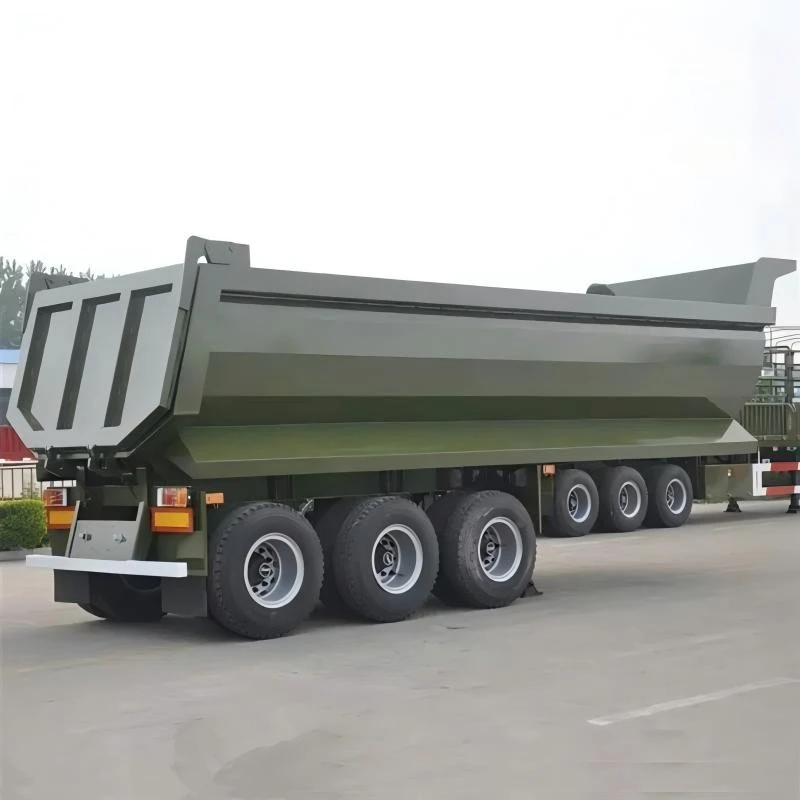 China Customized 3 Axes Hydraulic Rear Tipper Dump Trailer Manufacturers Suppliers Factory