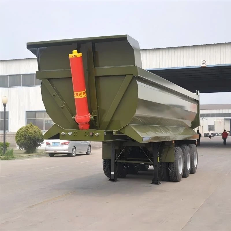 China Customized 3 Axes Hydraulic Rear Tipper Dump Trailer Manufacturers Suppliers Factory