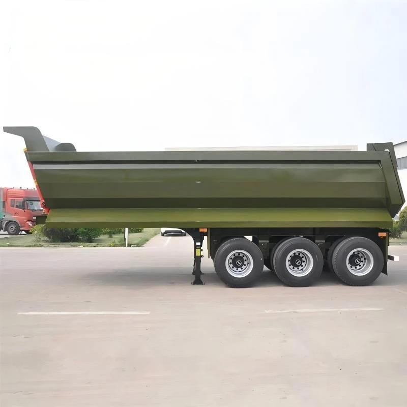 China Customized 3 Axes Hydraulic Rear Tipper Dump Trailer Manufacturers Suppliers Factory