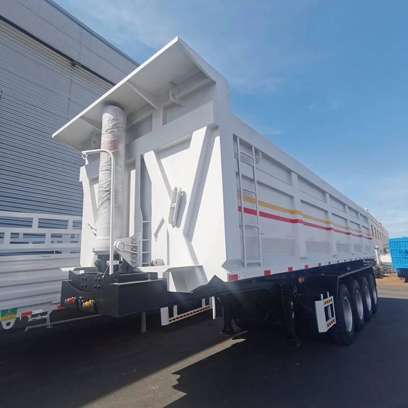 China 4 Axle Rear Dump Semi Trailer Manufacturers Suppliers Factory