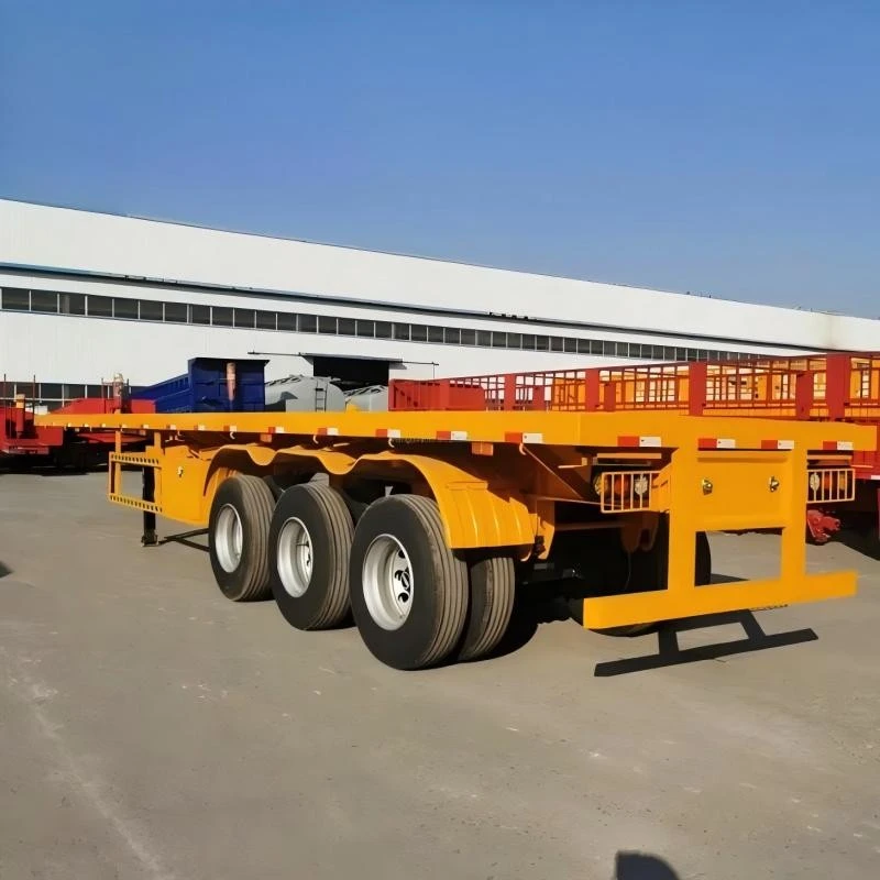 China Customized 3 Axle 40ft 60 Ton Flatbed Semi Trailer Manufacturers Suppliers Factory