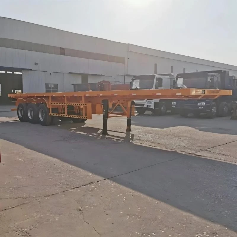 China Customized 3 Axle 40ft 60 Ton Flatbed Semi Trailer Manufacturers Suppliers Factory