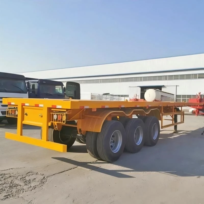China Customized 3 Axle 40ft 60 Ton Flatbed Semi Trailer Manufacturers Suppliers Factory