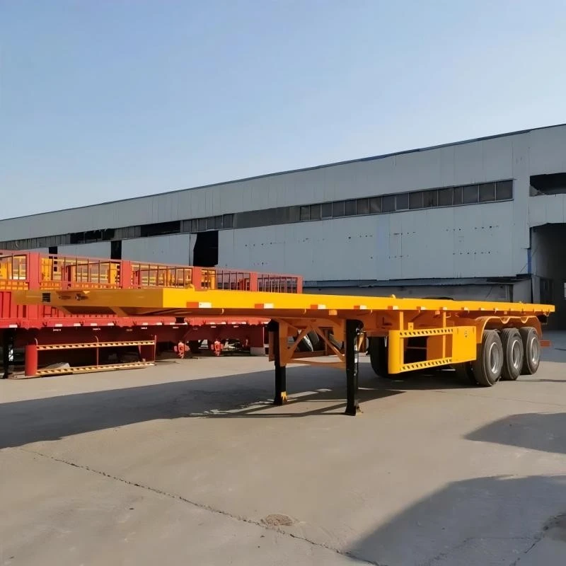 China Customized 3 Axle 40ft 60 Ton Flatbed Semi Trailer Manufacturers Suppliers Factory