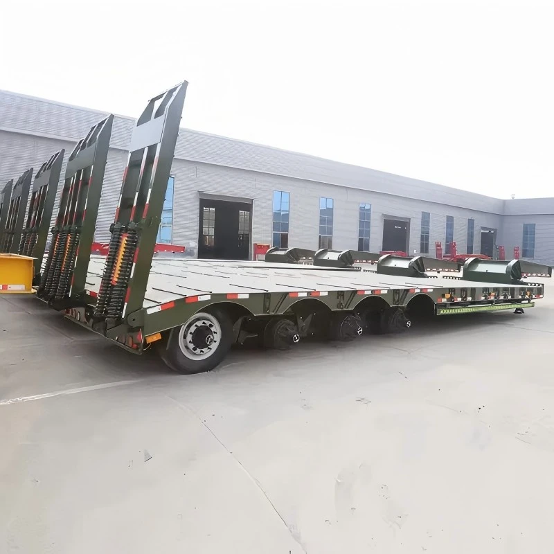 China 3 Axle Lowbed Trailer Sith Extension Manufacturers Suppliers Factory