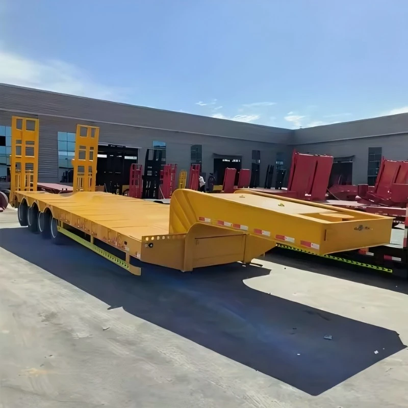 China 3 Axle Lowbed Trailer Sith Extension Manufacturers Suppliers Factory
