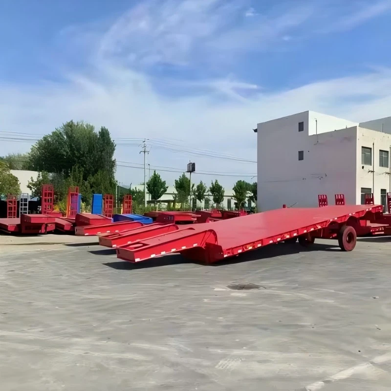 China 3 Axle Lowbed Trailer Sith Extension Manufacturers Suppliers Factory