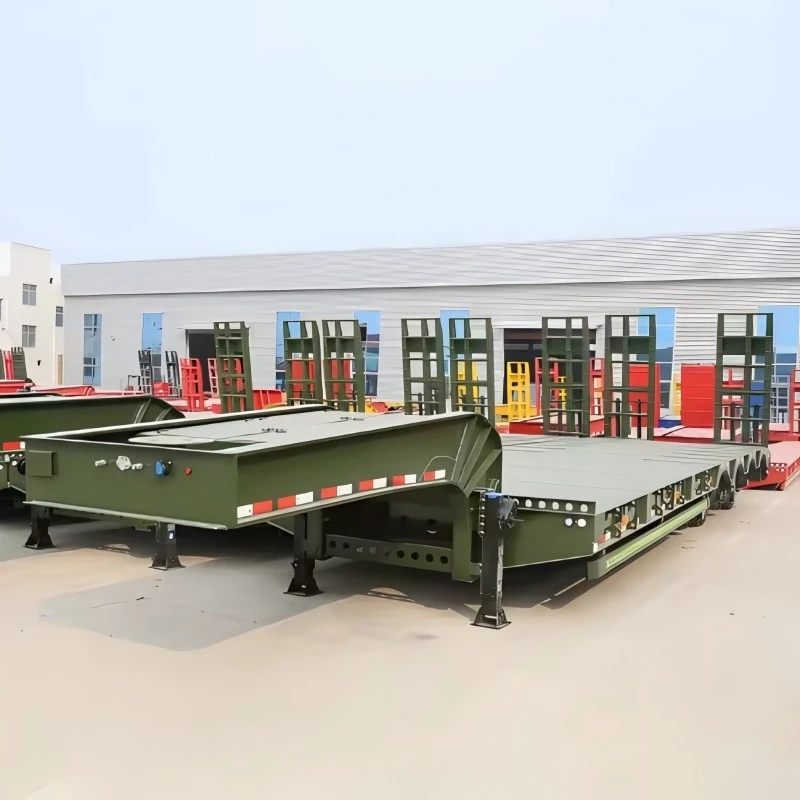 China 3 Axle Lowbed Trailer Sith Extension Manufacturers Suppliers Factory
