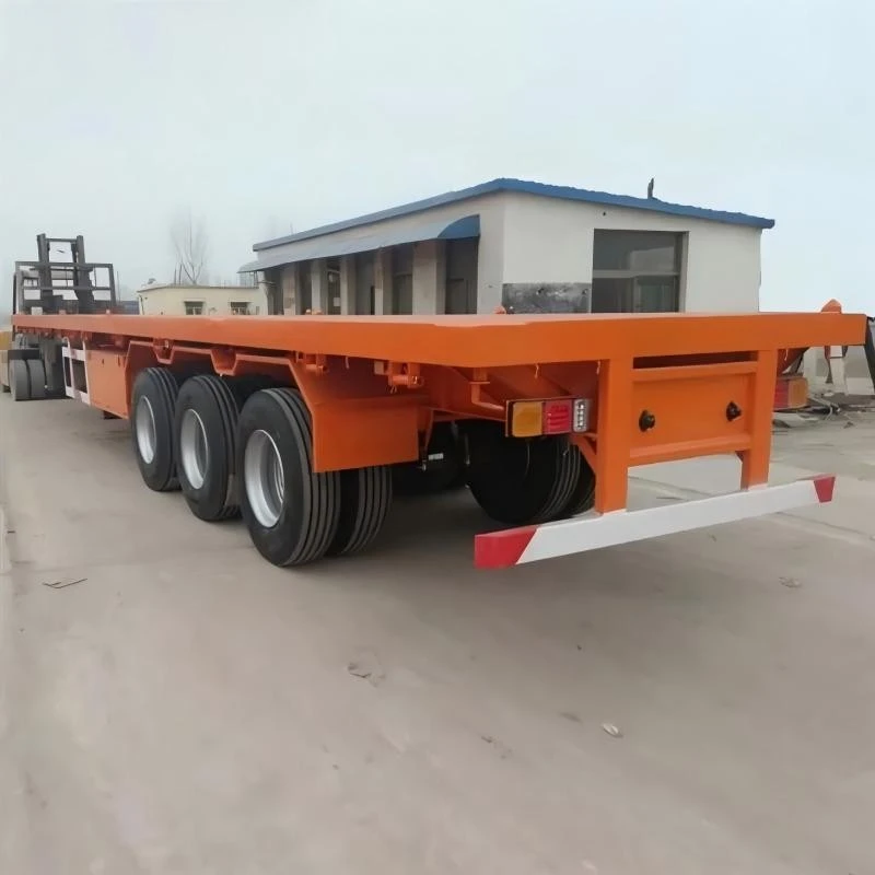 China Heavy Duty 3 Axle Cargo Truck Flatbed Semi Trailer Manufacturers Suppliers Factory