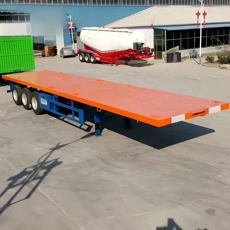 China Heavy Duty 3 Axle Cargo Truck Flatbed Semi Trailer Manufacturers Suppliers Factory
