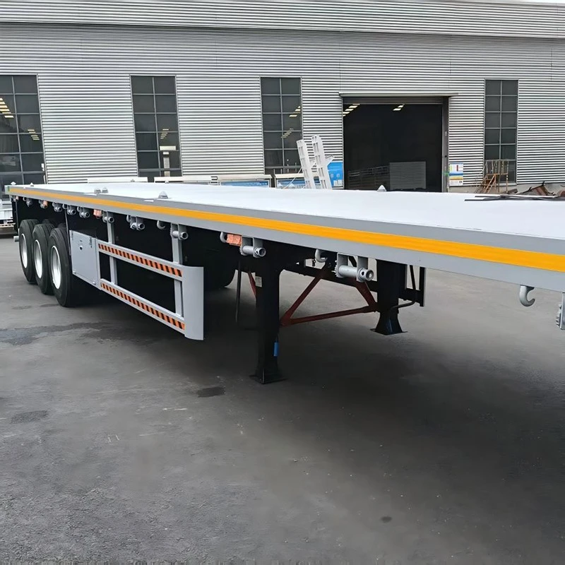 China Customized 40ft Steel Flatbed Container Semi Trailer Manufacturers Suppliers Factory