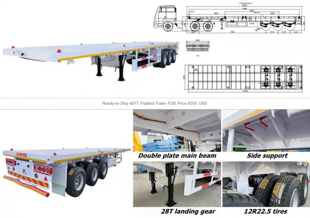 China 40FT Flatbed Trailer Manufacturers, Suppliers and Factory