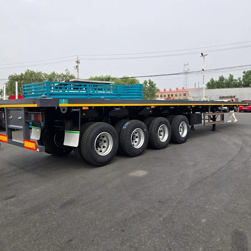 China Customized 40ft 60ft Trailer Flatbed Semi Trailer Manufacturers Suppliers Factory
