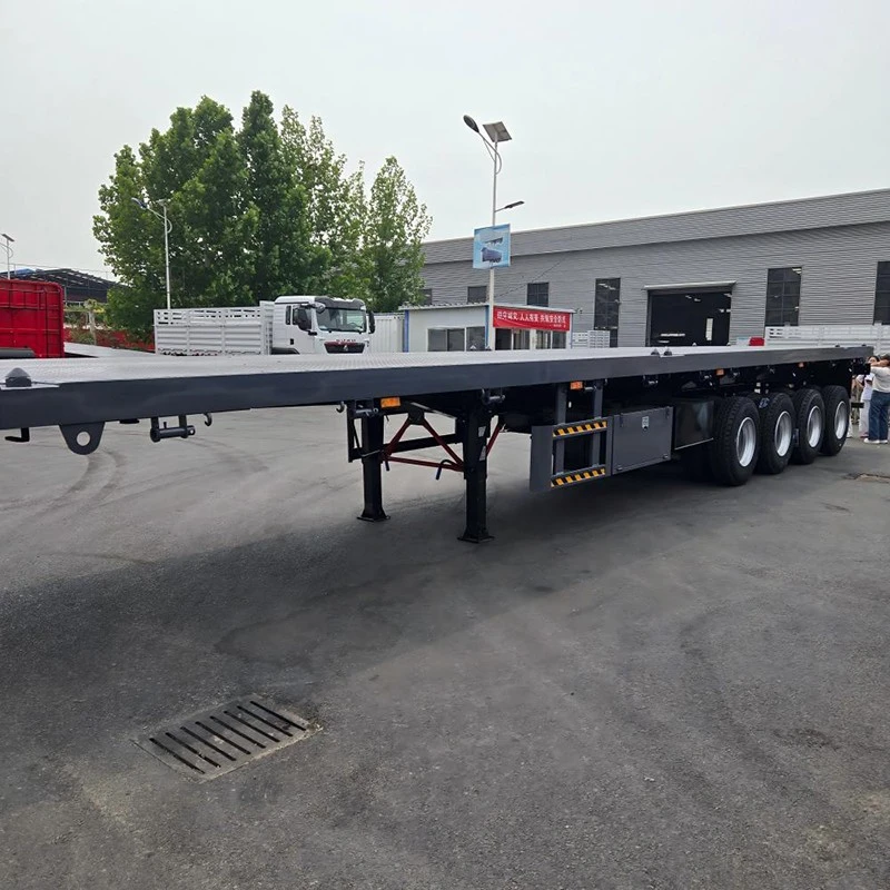 China Customized 40ft 60ft Trailer Flatbed Semi Trailer Manufacturers Suppliers Factory