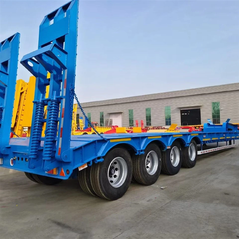 China Customized 4 Axle 120 Ton Lowbed Trailer Manufacturers Suppliers Factory