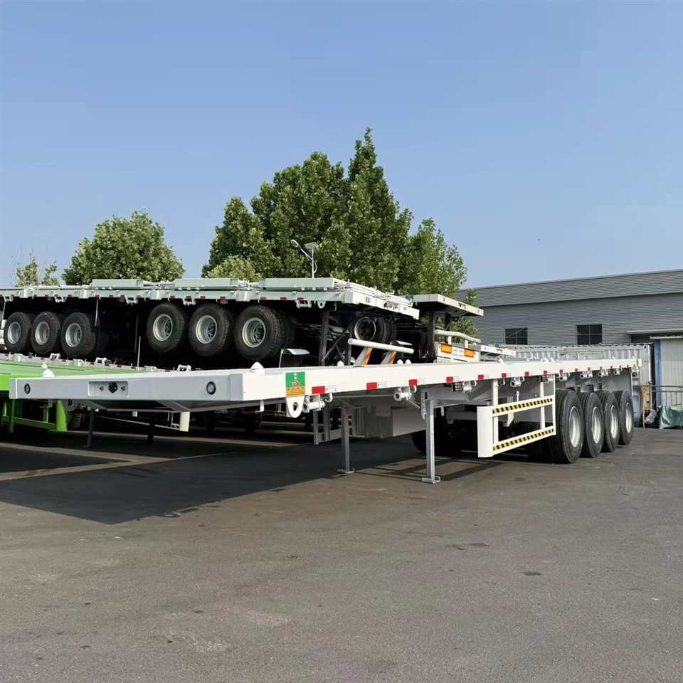 China Customized 4 Axle 13.5M Flatbed Trailer Manufacturers Suppliers Factory