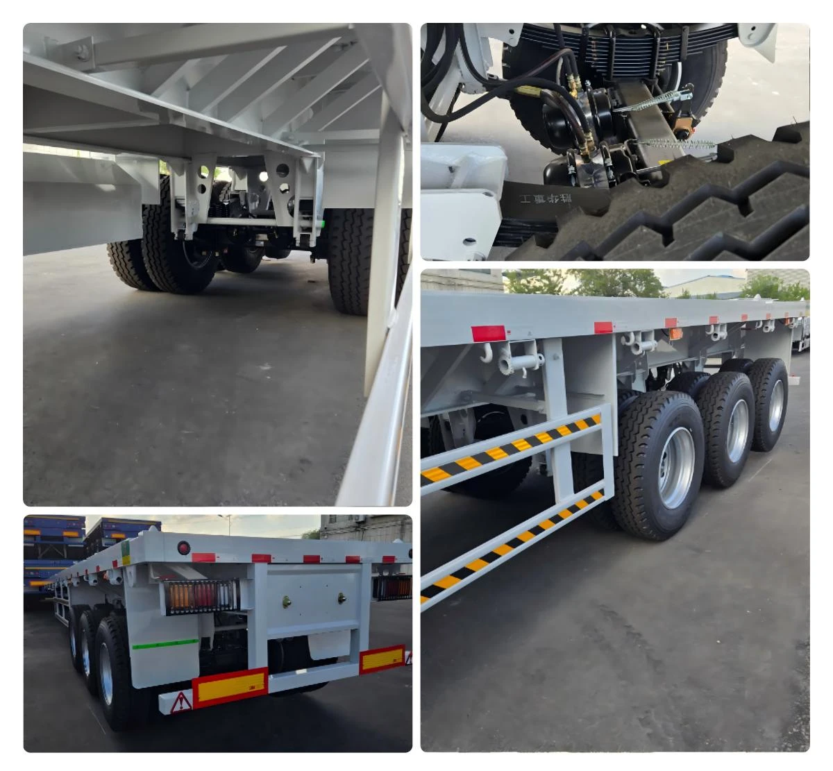 China Customized New Flatbed Semi Trailer 60ton 3 Axles Manufacturers Suppliers Factory