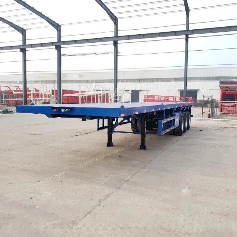 China Customized 40ft 3 Axle Flat Bed Flatbed Semi Trailer Manufacturers Suppliers Factory