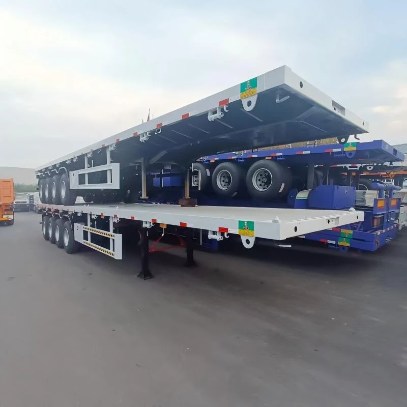 China 30 To 40 Ton Flatbed Trailer for Containers Manufacturers Suppliers Factory