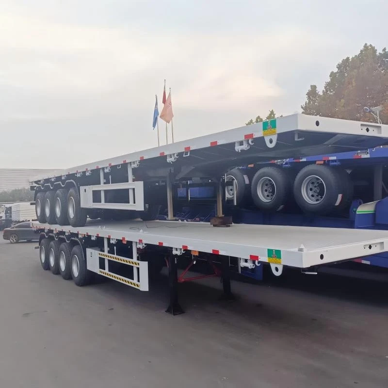 China 30 To 40 Ton Flatbed Trailer for Containers Manufacturers Suppliers Factory