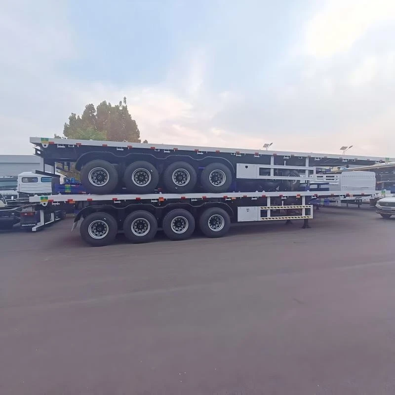 China 30 To 40 Ton Flatbed Trailer for Containers Manufacturers Suppliers Factory